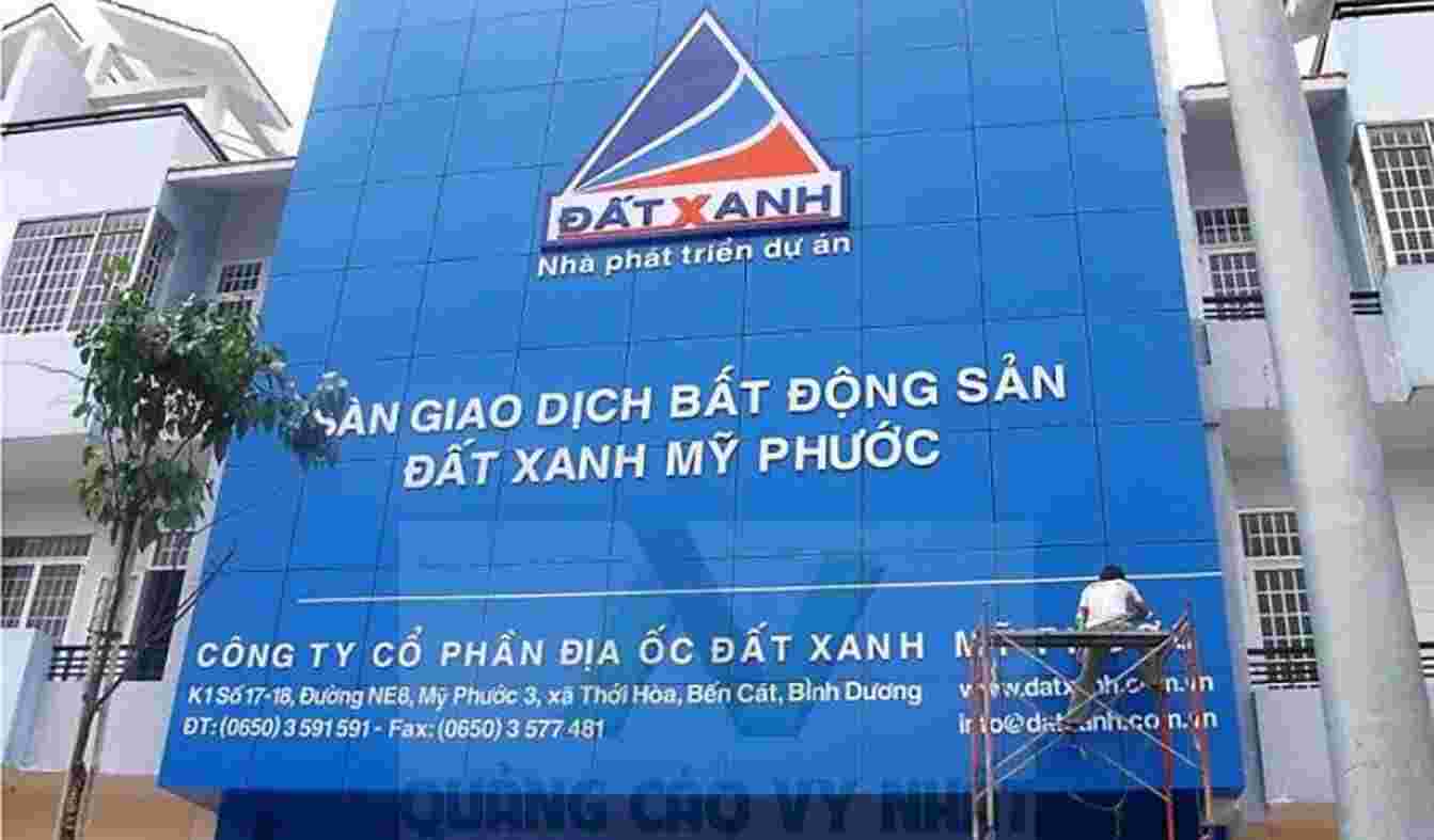 Bảng hiệu công ty nền ALU