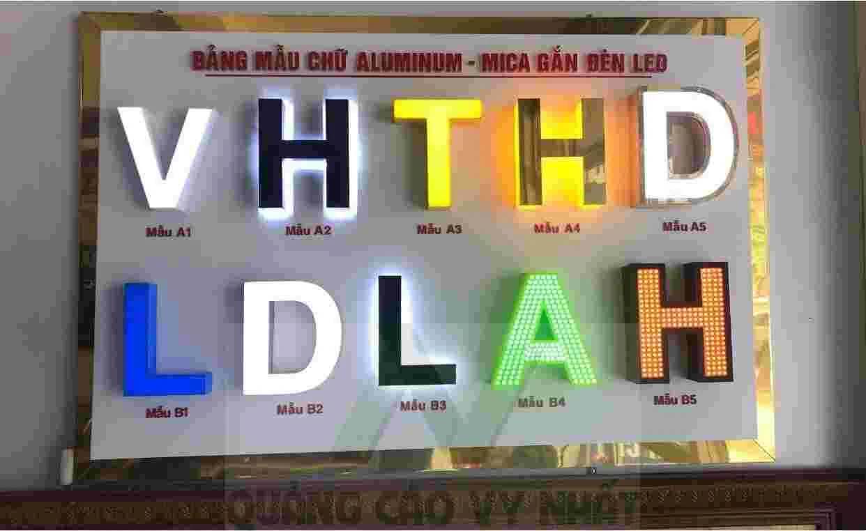 CHỮ NỔI ĐÈN LED các mẫu chữ nổi đèn led