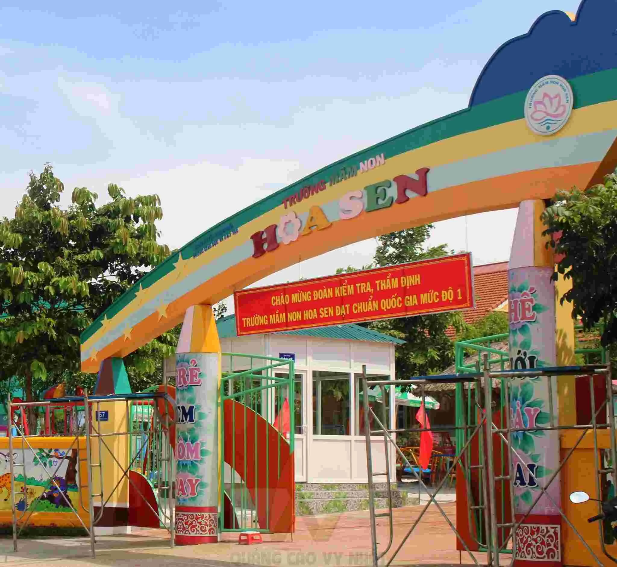 BẢNG HIỆU TRƯỜNG MẦM NON cổng trường mầm non