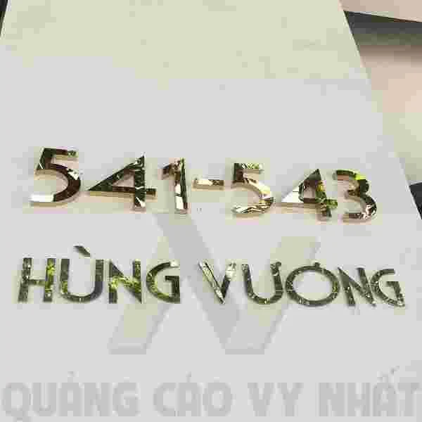 BẢNG SỐ NHÀ bảng chữ inox uốn nổi
