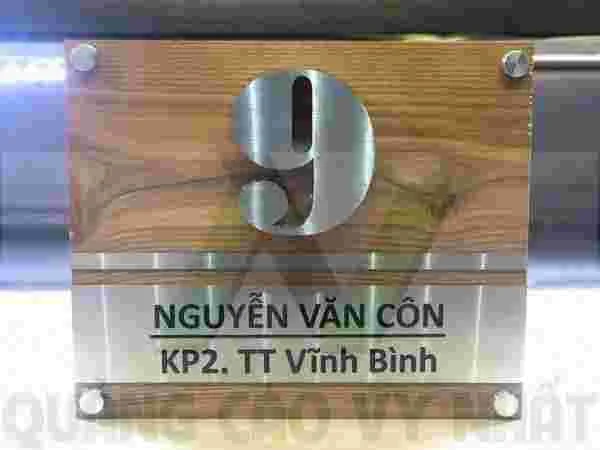 BẢNG SỐ NHÀ LẤY LIỀN BẢNG SỐ NHÀ INOX XƯỚC