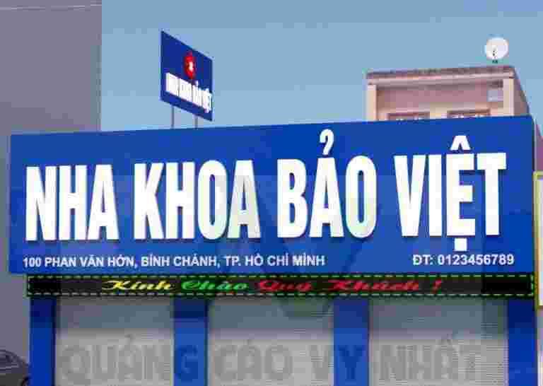 bảng hiệu nha khoa bình chánh