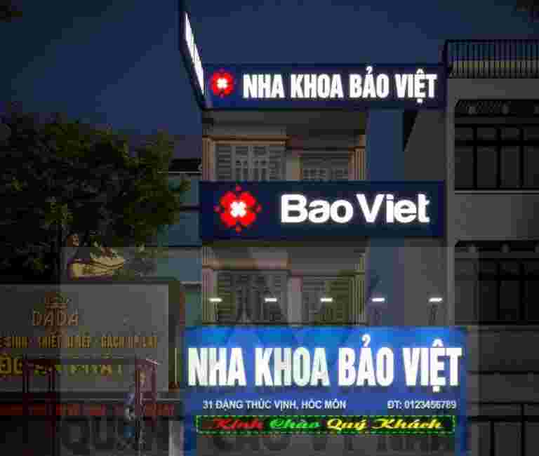 bảng hiệu nha khoa hóc môn