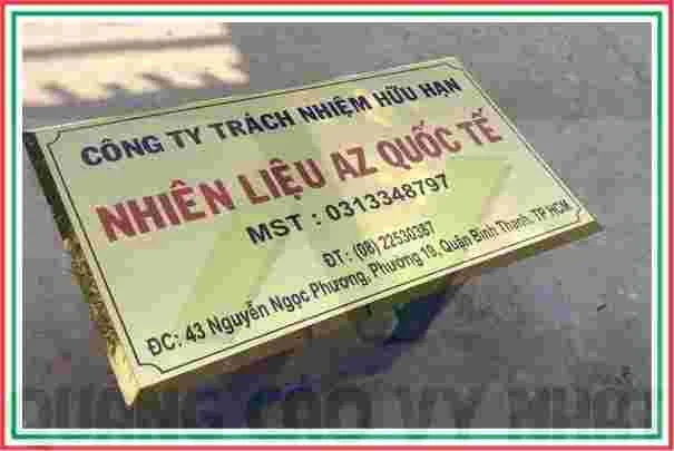 BẢNG TÊN CÔNG TY bảng inox vàng gương