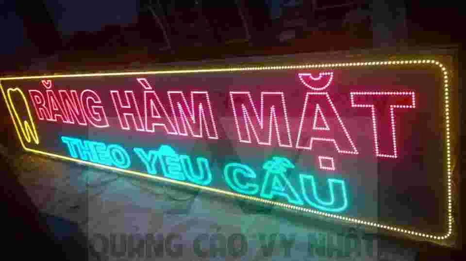 BẢNG HIỆU NHA KHOA GIÁ RẺ bảng led vẫy răng hàm mặt