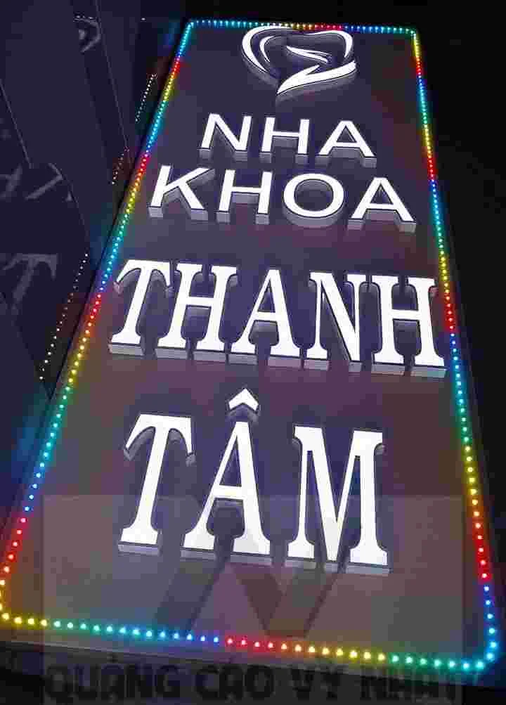 BẢNG HIỆU NHA KHOA GIÁ RẺ chữ nổi đèn led