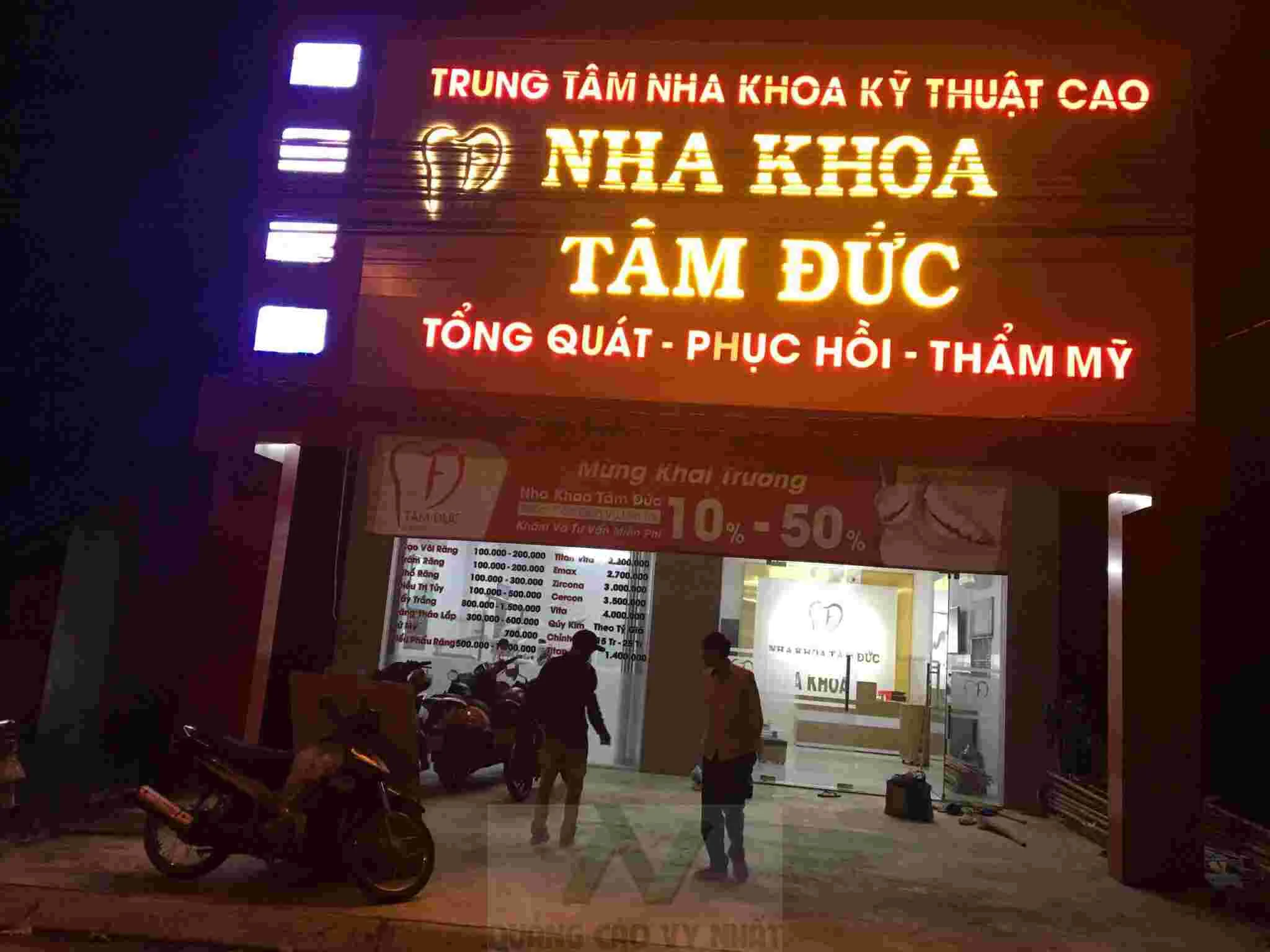 BẢNG HIỆU NHA KHOA GIÁ RẺ nha khoa tâm đức