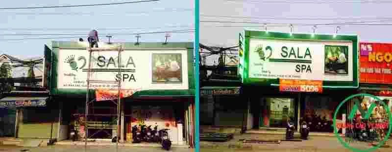 BẢNG HIỆU ALU CHỮ NỔI bảng chữ nổi Sala