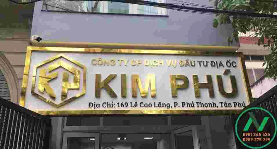 CHỮ NỔI ALU GƯƠNG VÀNG bảng hiệu alu gương vàng