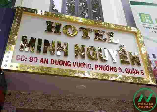 CHỮ NỔI ALU GƯƠNG VÀNG bảng hiệu alu gương vàng 2