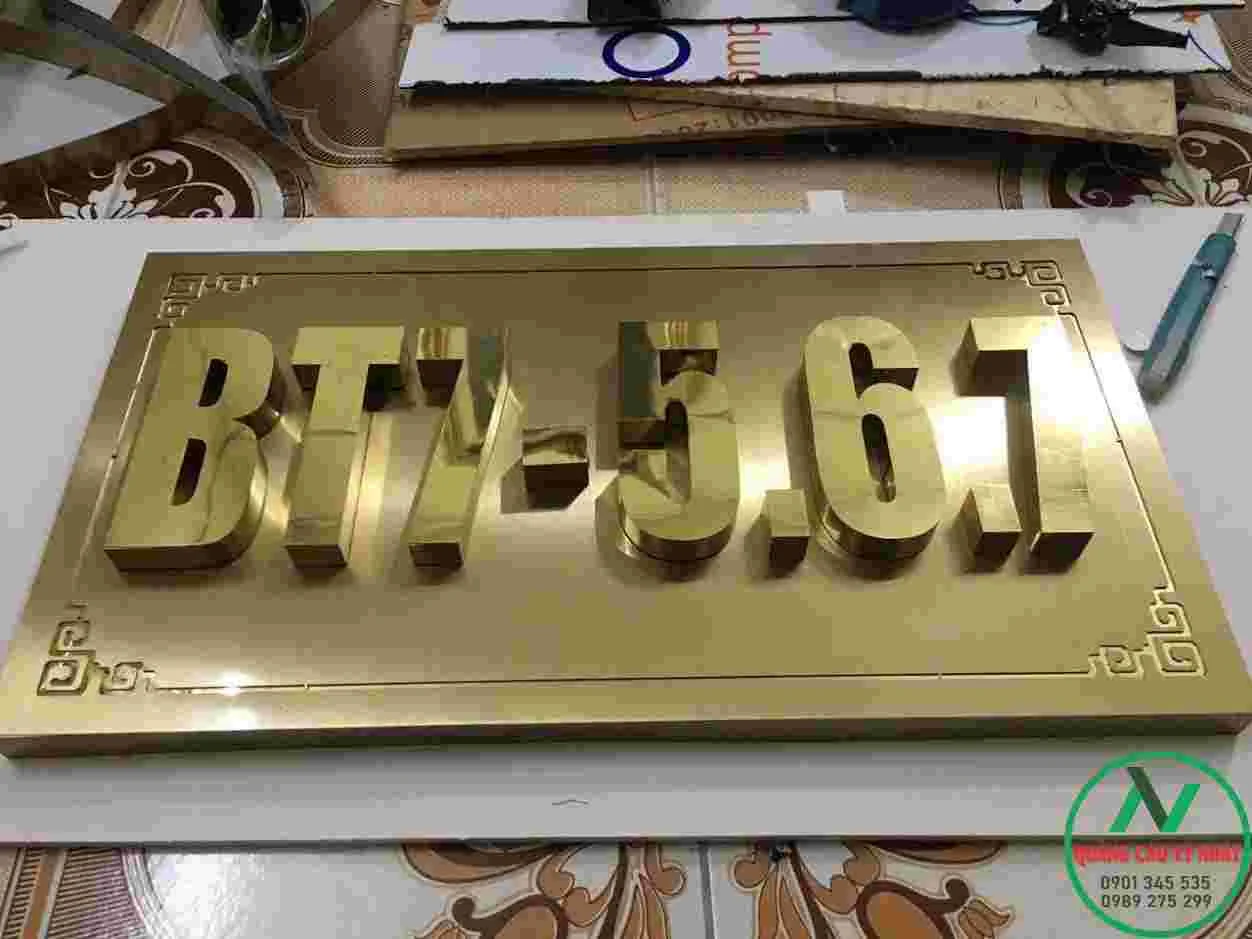 BẢNG SỐ NHÀ LẤY LIỀN bảng inox nổi