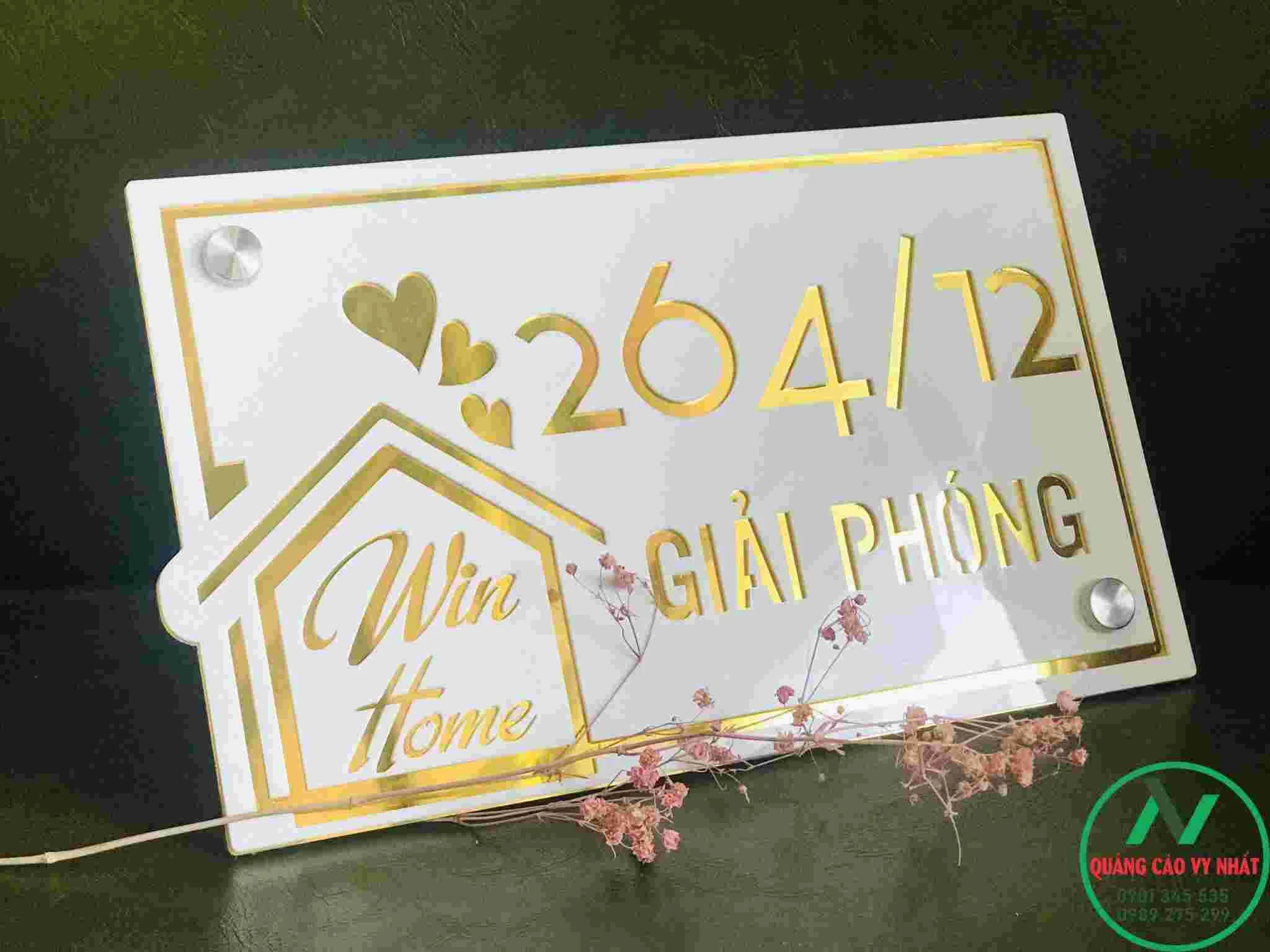 BẢNG SỐ NHÀ LẤY LIỀN bảng số nhà mica