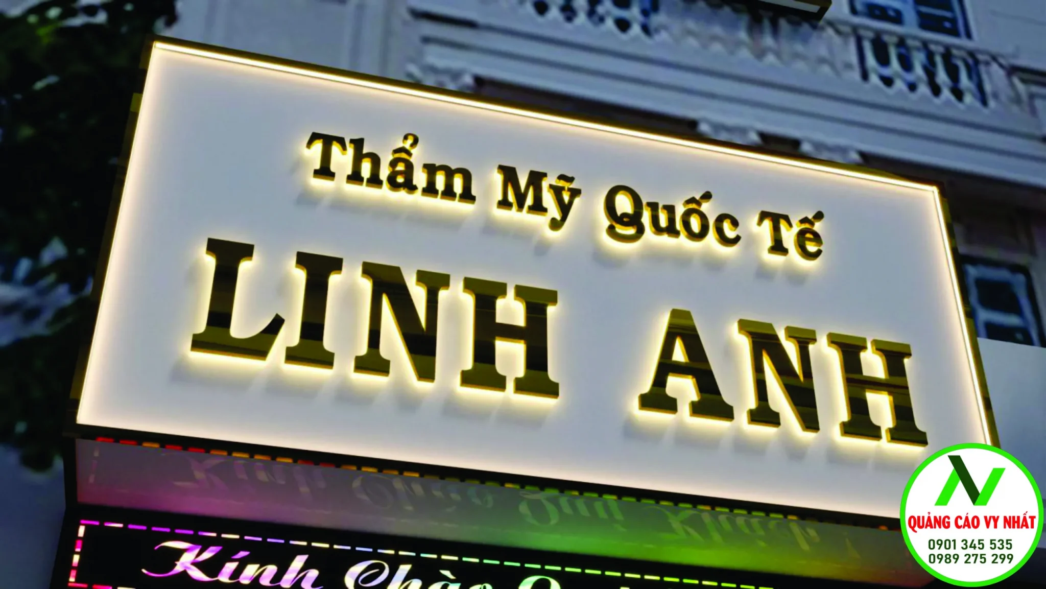 Bảng hiệu thẩm mỹ viện Linh Anh