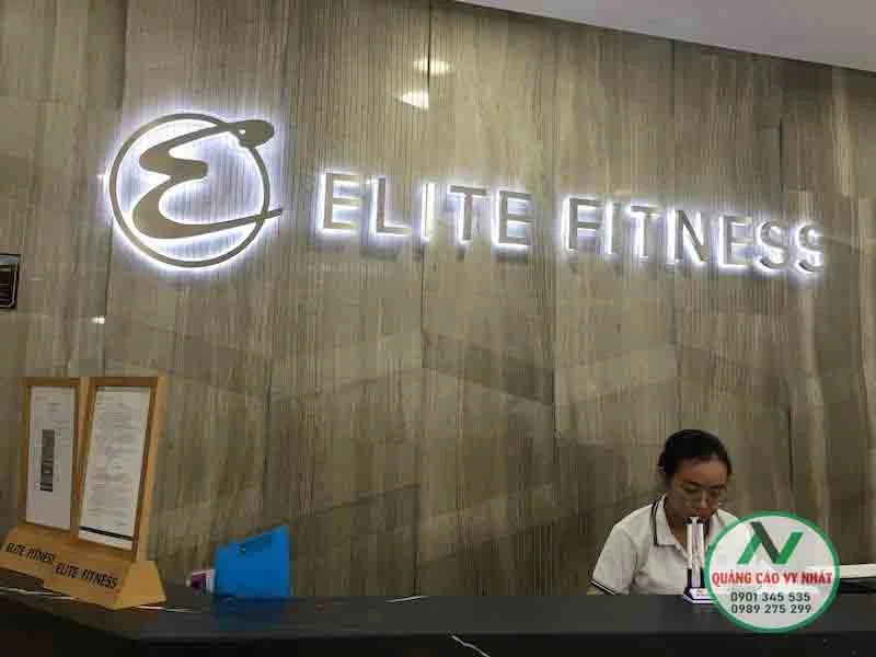 Thiết kế bảng hiệu phòng Gym đẹp, giá rẻ Quận 12 Chữ nổi Alu gương vàng