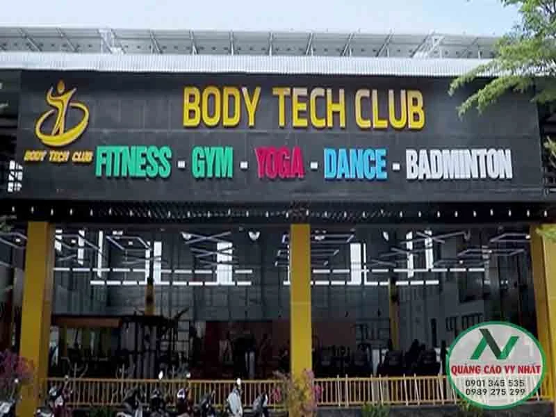 Thiết kế bảng hiệu phòng Gym đẹp, giá rẻ Quận 12 Chữ nổi mica