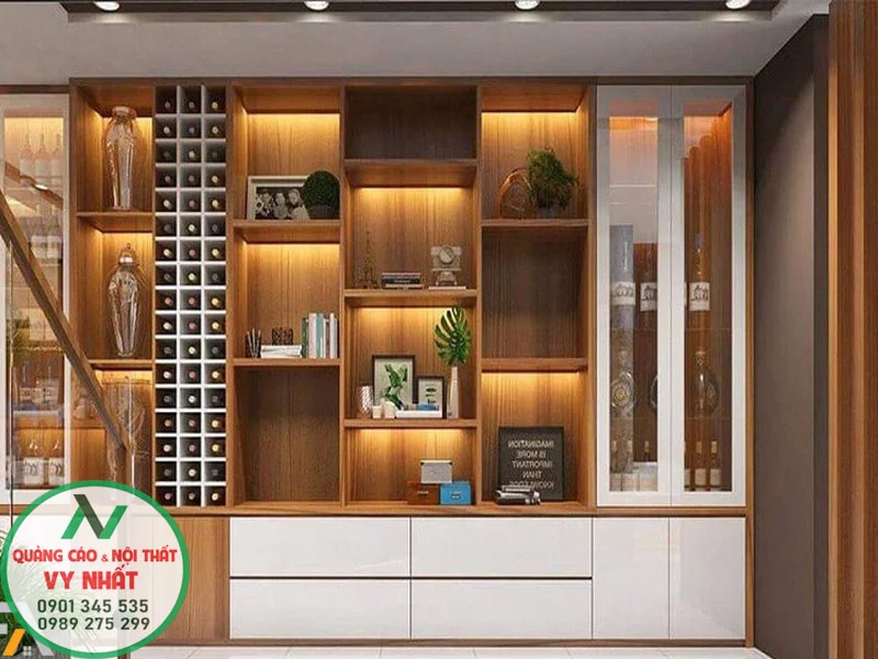 Những mẫu tủ trưng bày theo yêu cầu đẹp nhất 2023 Tủ MDF đèn Led