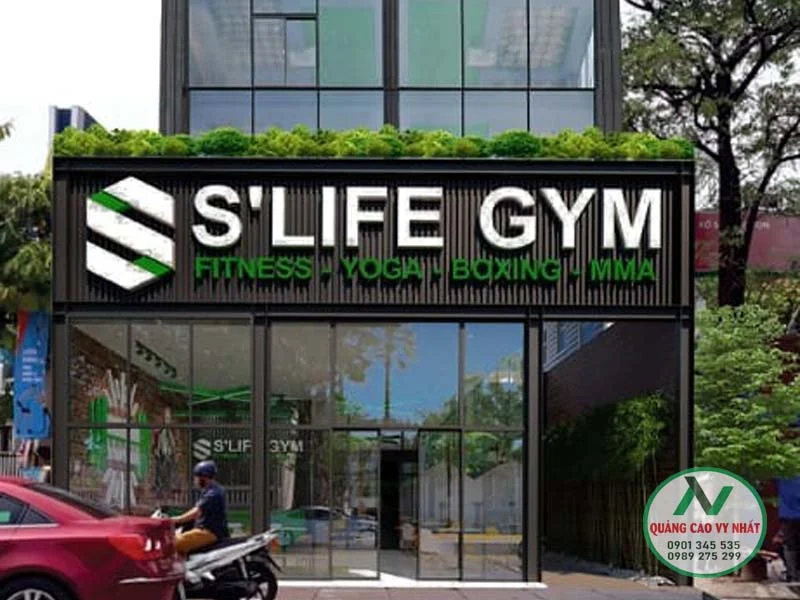 Thiết kế bảng hiệu phòng Gym đẹp, giá rẻ Quận 12 chữ nổi slife gym