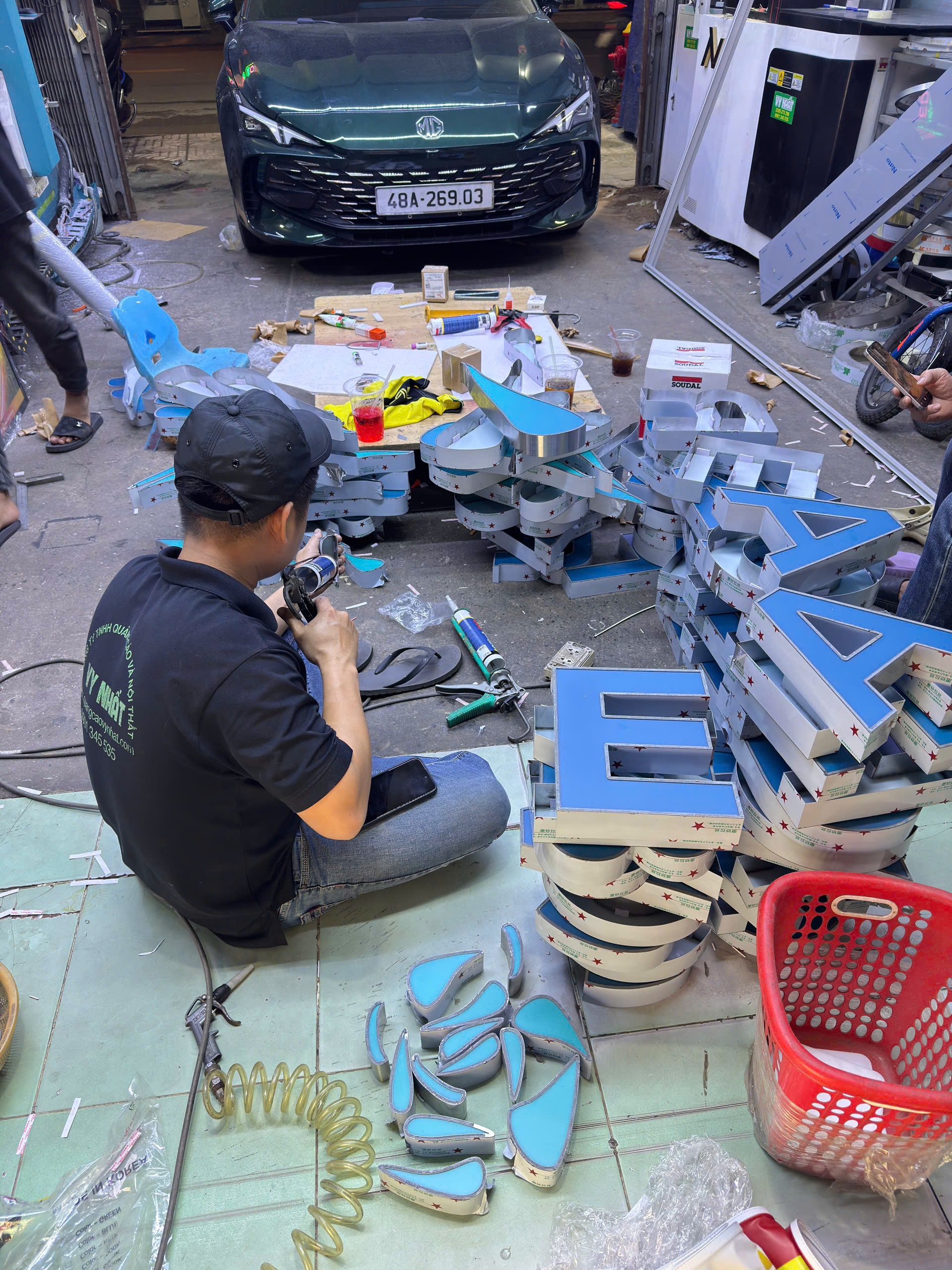 Chữ Inox Mặt Mica In UV Cho Khu Đô Thị Chu inox mat mica in UV khu do thi Quang cao Vy Nhat 5