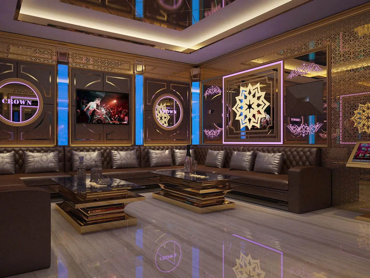 gia công inox 3D trang trí phòng karaoke Gia cong inox 3D trang tri phong Karaoke quang cao vy nhat 4